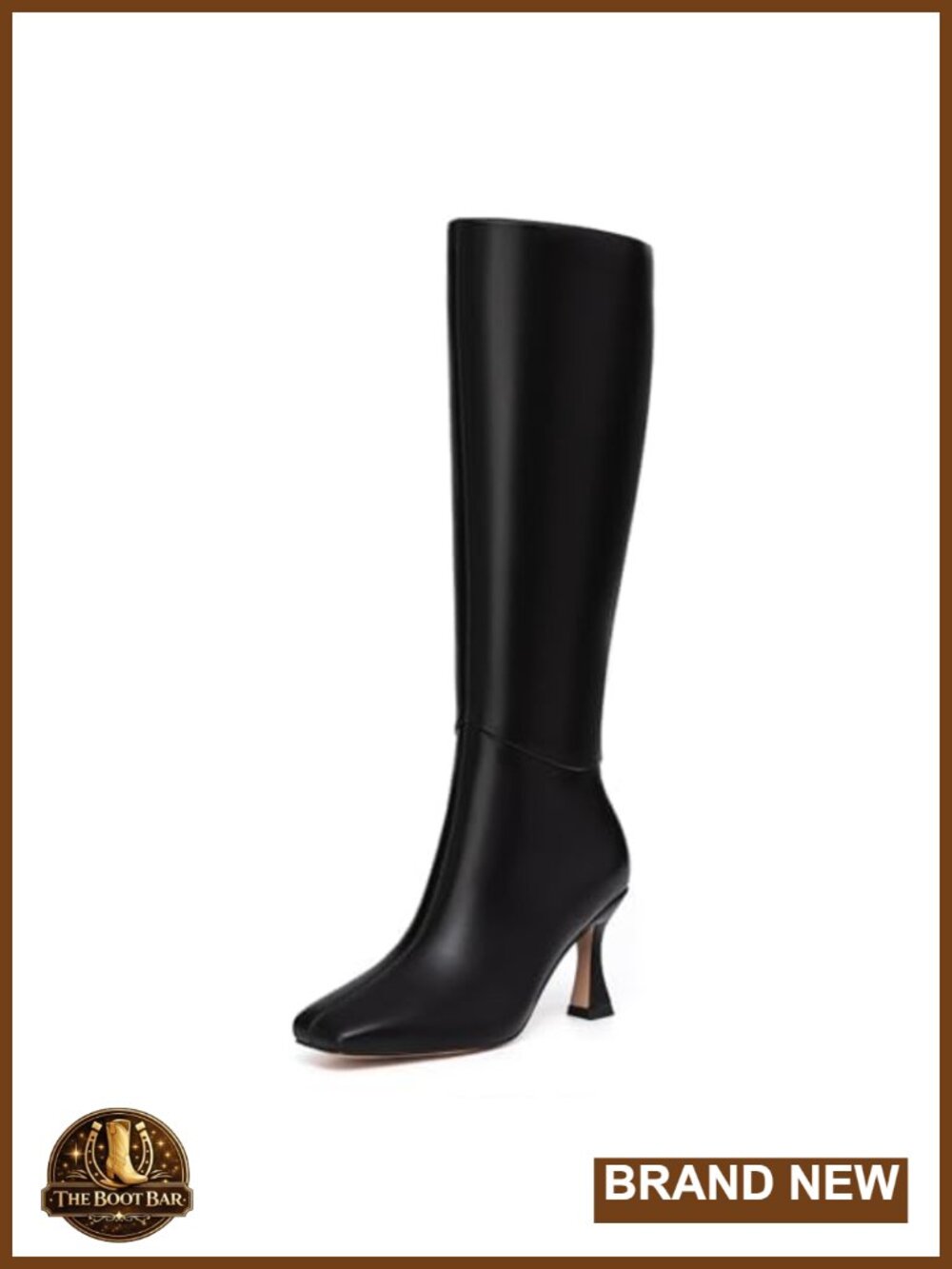 Knee High Boots Square Toe Kitten Heel Women's Fashion Tall Boots